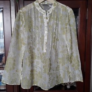 Chico's Blouse Sheer